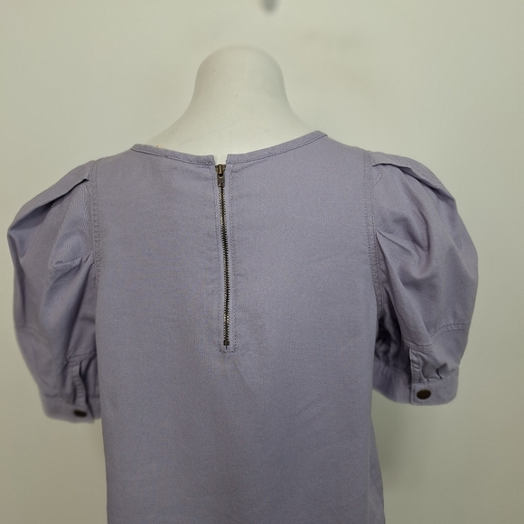 Universal Thread NEW Coquette Lavender Puff Sleeve Streetwear Blouse Size S - Picture 6 of 14